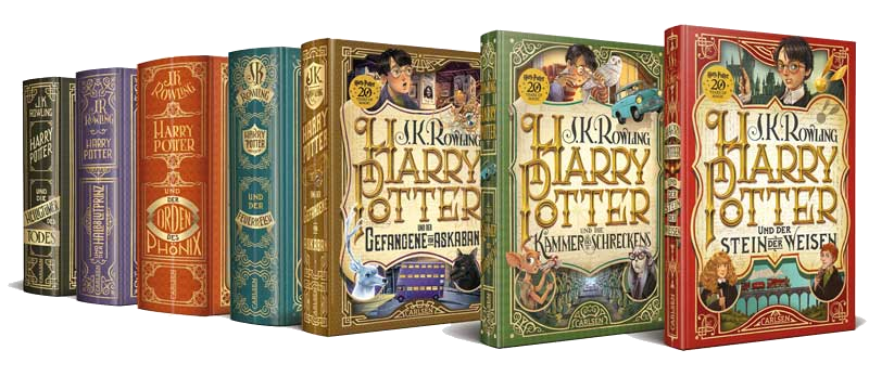 7 tomes de Harry Potter en Allemand édition 20ème anniversaire. 